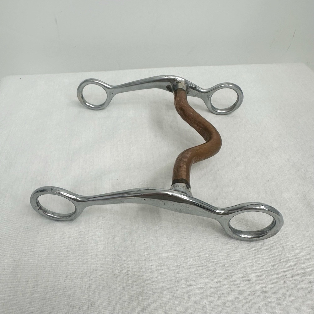 Stainless Steel Copper 5 Inch Curb Horse Bit Western‎ Bridle Snaffle Reins Port